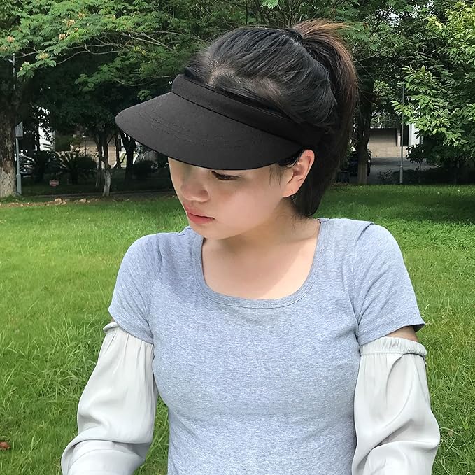 3 Pack Sports Sun Visor Hat Women Men Adjustable Clip On Visors Outdoor Golf Beach Cap