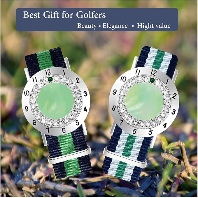 Golf Ball Marker with Golf Stroke Counter Bracelet, Pearl Crystal Ball Marker, Golf Accessories, Golf Gifts, Golf Counters for Women