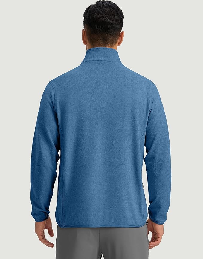 G Gradual Mens Quarter Zip Pullover Fleece with 2 Zipper Pockets Long Sleeve Golf Shirt Winter Athletic Sweater Lightweight