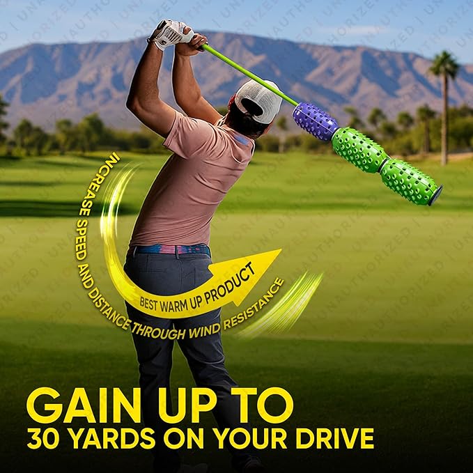 Aero Whip Shaft Tempo and Speed Golf Trainer, Flexible Shaft for Golf Training Aid, Great Golf Warm Up Tool, Swing Speed Air Resistance Training, Gain Up to 30 Yards On Your Drive