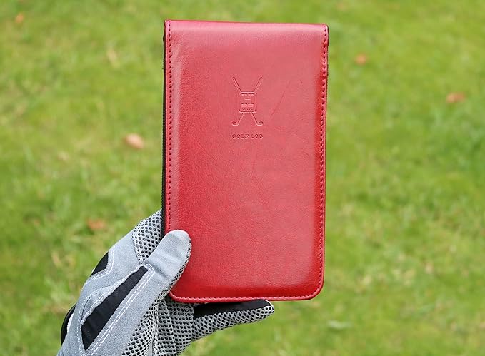 Handy Picks Leather Golf Scorecard Holder | Yardage Book Cover | Scorecard n Pencil Included