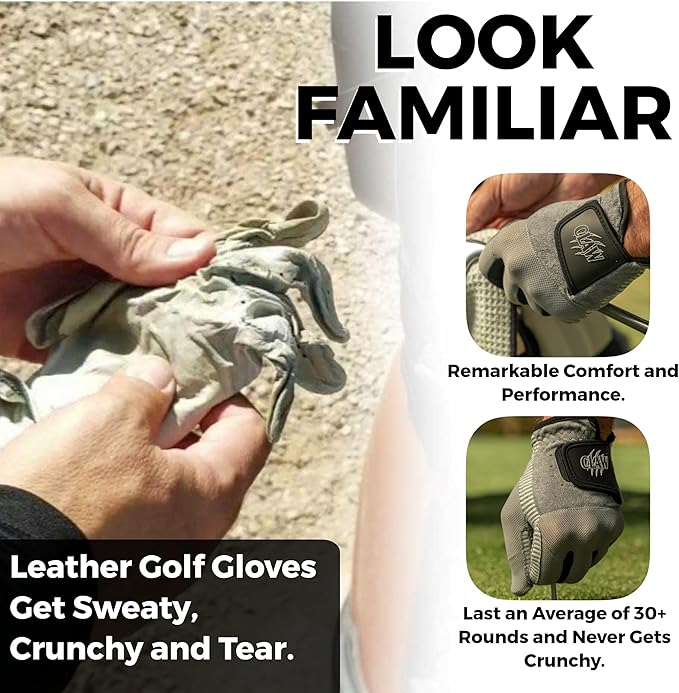 CaddyDaddy Claw PRO and Claw MAX Golf Gloves for Men | 100% Synthetic | Flex-Mesh Design for Cool Ventilation | Lasts Way Longer Than Leather | Silicone-Web Coating for Maximum Grip | Machine Washable