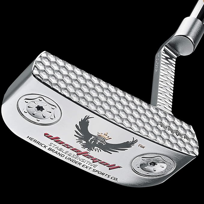 Golf Club Putter,Men Right Hand Golf Club,with Black Red HeadCovers PU Grip CNC Steel Mallet Professional