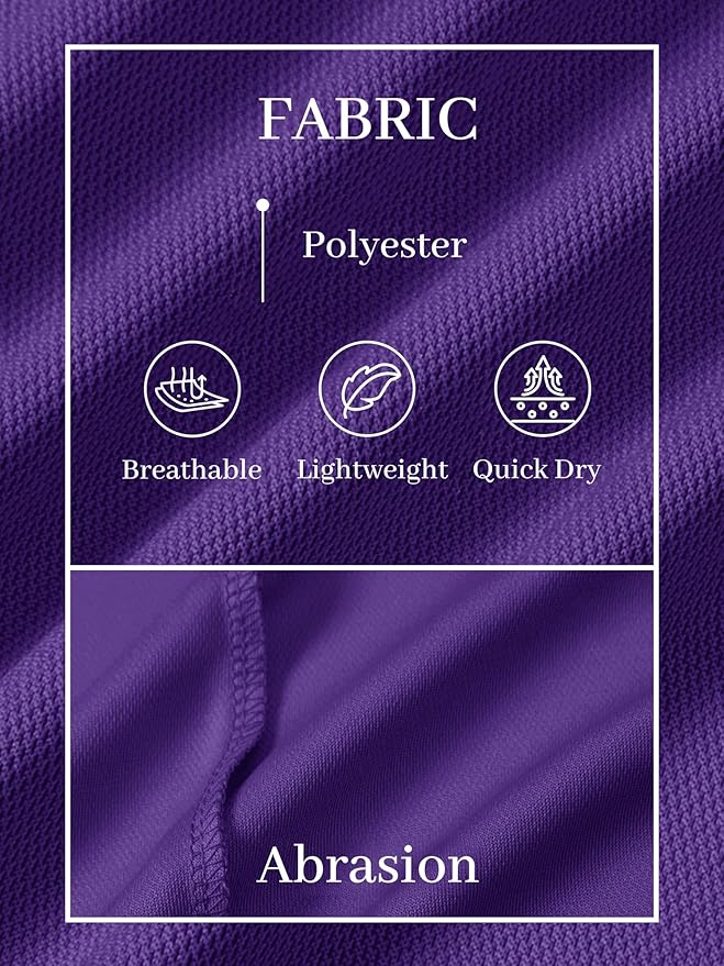 TACVASEN Mens Polo Shirts Short Sleeve Dry Fit Performance Breathable Golf Shirt with Collar Tennis Casual Business Work