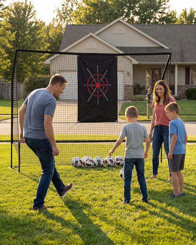 Golf Hitting Nets 10x7.5FT for Driving Real Balls, Indoor & Outdoor Golf Practice Chipping Nets Heavy Duty Swing Training Netting with Targets Cloth and Carrying Bag, for Backyard Home Garage