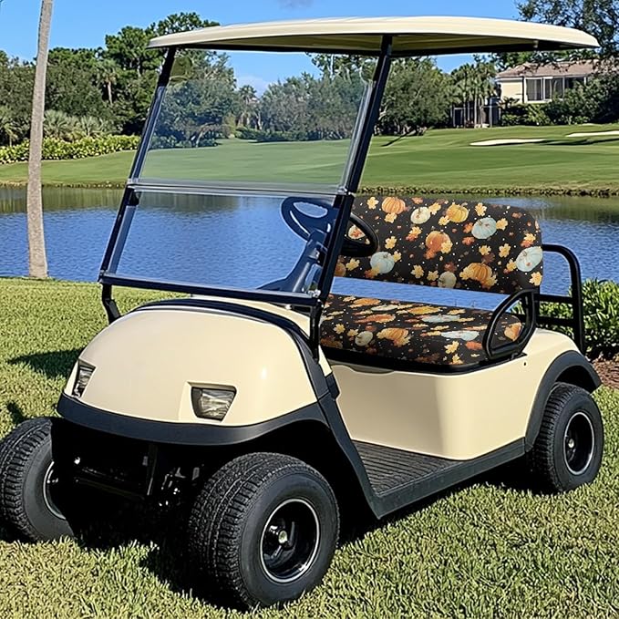Fashion Print Golf Cart Seat Covers 2 Passenger Golf Cart Backrest Cover Golf Cart Seat Towel Gift for Friends