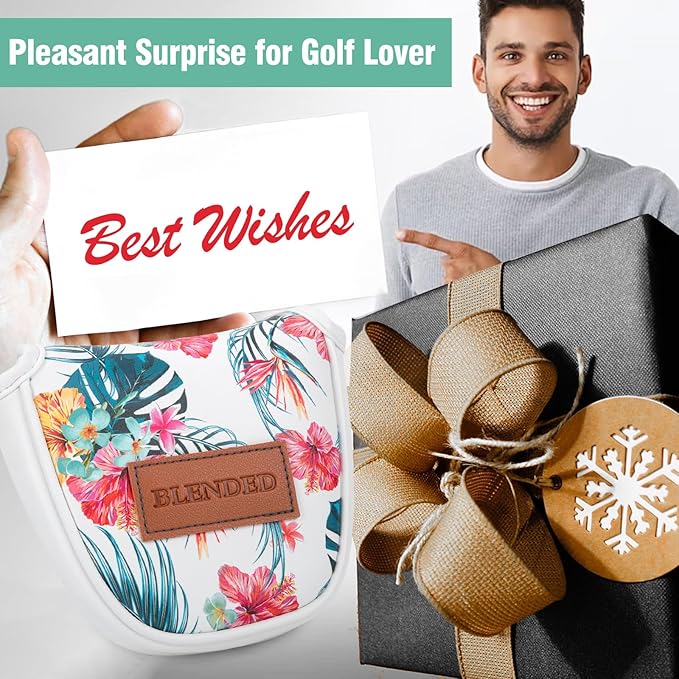 Golf Club Covers Driver Covers Fairway Wood Headcover Hybrid Cover Leather Mallet Putter Covers Blade Headcovers Golf Head Covers for Most Brand