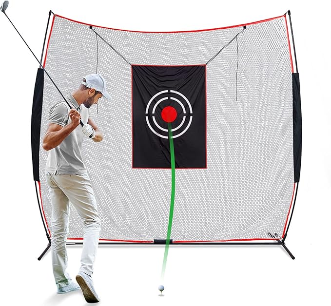 Golf Practice Net Backyard: Durable Swing Training Target – Indoor Outdoor Garage Home Use – Portable for Adults & Men Golfer Beginners