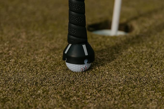 Golf Ball/Club Retriever Pick-Up Tool for Putter Grip – Screw-On Golf Ball Picker Upper | Durable Rubber Cup with Metal Screw | Easy Golf Ball Pick Up on Green – Fits Most Putter Grips