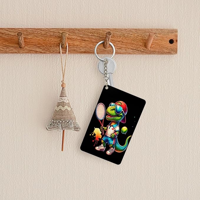 Golf Keychains Rectangular Acrylic Keychain Daily Key Ring Car Key Fob Holder 2X3 Inch