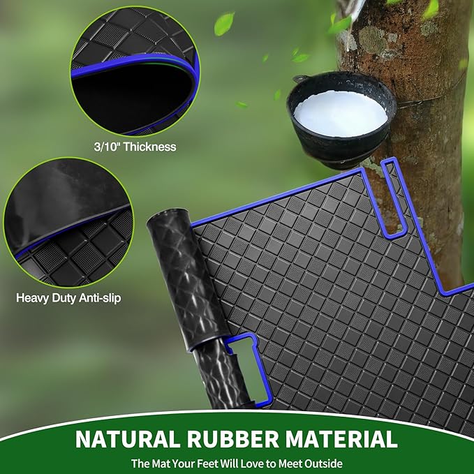 Golf Cart Floor Liner Mat 8mm Thick Rubber Full Coverage Fit for Club Car Precedent 2004-2025 / Onward & Tempo 2017-2025 / Villager & V4L 2019-2025 Carts Upgraded Non-Slip Mats Replacement