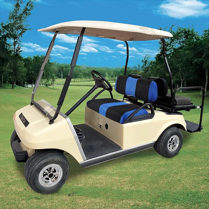 Golf Cart Front Seat Cover Kit, Fit for Club Car DS OEM Ordinary Seat Cushion, No Need to Use Gun Nails, Golf Cart Washable Seat Cover, Cool in Summer and Warm in Winter