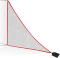 6-10ft 1/2PCS Nylon Shank Net Golf Accessory with 1 Sang Bag, Easy to Install Side Net for Golf Nets and Simulator Premium Sports Net Hitting Nets (Red/Black)