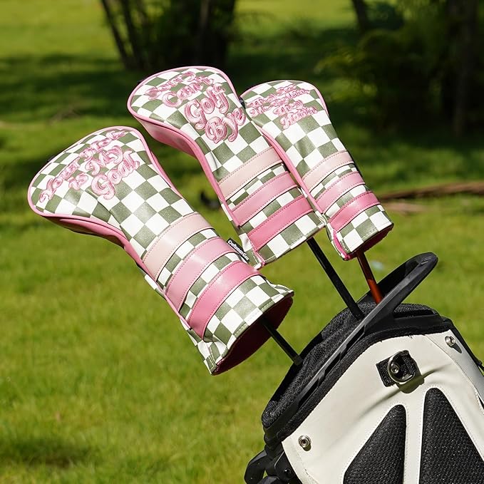 Craftsman Golf Club Cover Golf Head Cover for Driver Fairway Hybrid/Utility Woods Headcover Set Putter Head Cover for Mallet Blade DF3