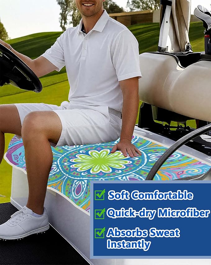Comfortable Golf Cart Seat Covers, Soft Golf Cart Towel, Golf Cart Accessories, Club Car and Other 2-Seat Golf Carts