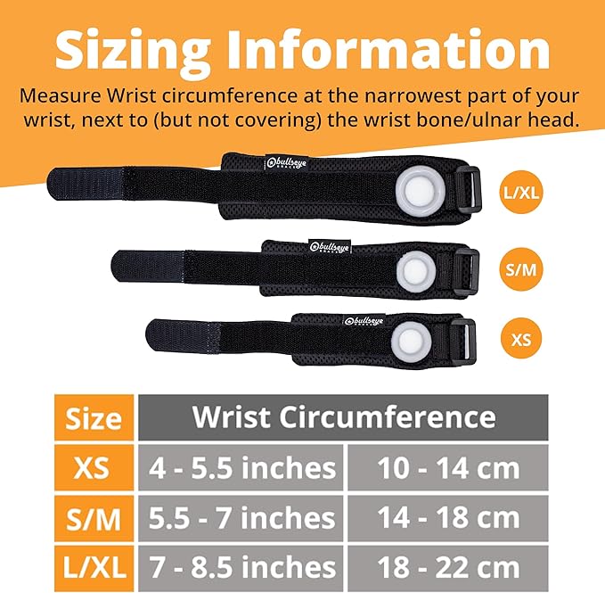 BULLSEYE Wrist Band with Silicone Ring – Stabilizer for Ulnar Sided Wrist Pain, TFCC Tears, DRUJ Instability, Pinky-sided Pain, Tendinitis, Repetitive Use Injuries, and Joint Support