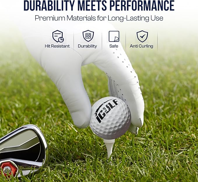 2ft x 2ft Tri-Turf 3 in 1 Golf Hitting Mat Indoor Outdoor Practice & Training Aid with Real Turf Feel, Non-Slip Rubber Base, EVA Cushion, Real Tee Support, Foam Balls & Tees Included for Driving Range