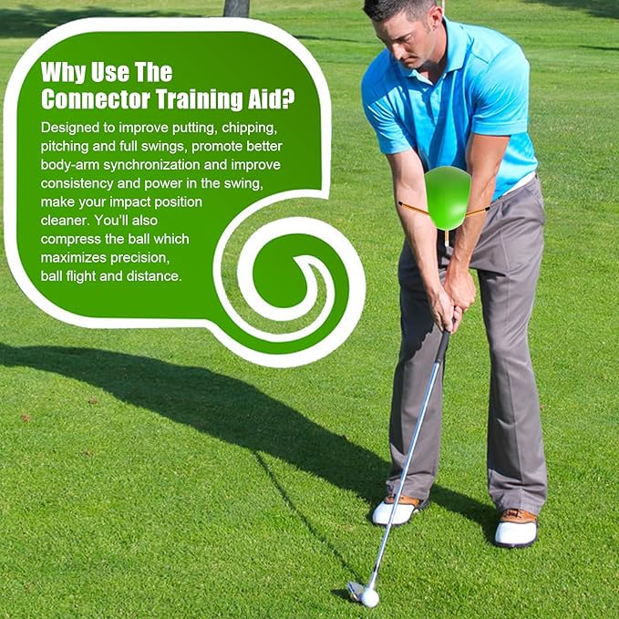 The Connector Golf Training Aid - 2 Pcs Golf Swing Trainer Aid for Posture Correction Practice, Suitable for Golfers of All Levels Looking to Improve Overall Game