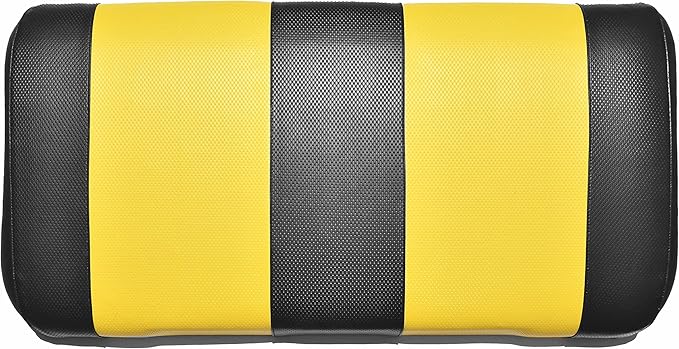Seat Cover Replacement for Yamaha Drive or G-29 Golf Cart - Front Bench Seat - Premium Marine Vinyl - 5 Panel Stitching - Staple On Installation - Two-Tone Golf Cart Seat Covers (Black & Yellow)