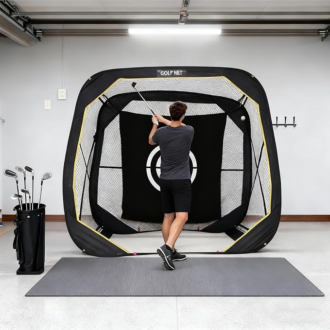Golf Pop-Up Practice Net: 6x6x3ft Portable for Backyard Training Garage Use Youth Men Women Driving Range Gift