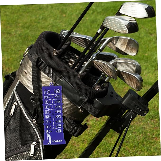 Toyvian 18hole Compact Golf Score Counter Scoring Board Design for Accurate Score Tracking Tournaments and Practice Sessions Lightweight and Portable