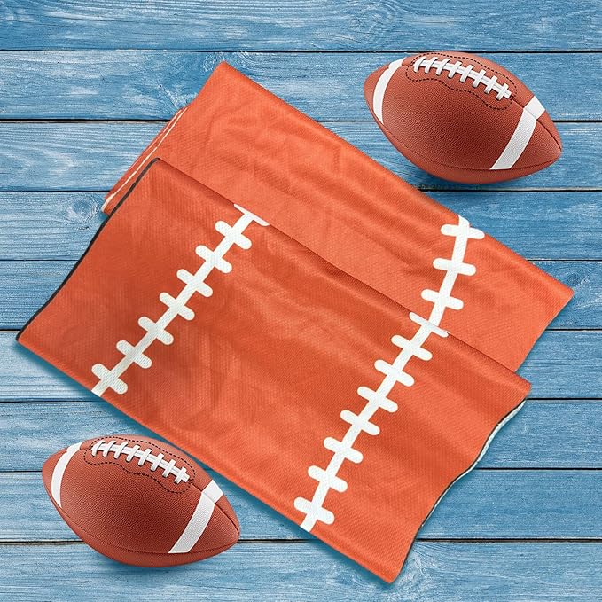 OPSO Football Cooling Towel Set, 40 x 12 inches, 12 Pack, Microfiber Sports Towels for Baseball, Soccer, Golf LCE Towel Microfiber Sports Towels for Player (Football 2)