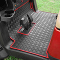 Golf Cart Floor Liner Mat 8mm Thick Rubber Full Coverage Fit for Club Car Precedent 2004-2025 / Onward & Tempo 2017-2025 / Villager & V4L 2019-2025 Carts Upgraded Non-Slip Mats Replacement