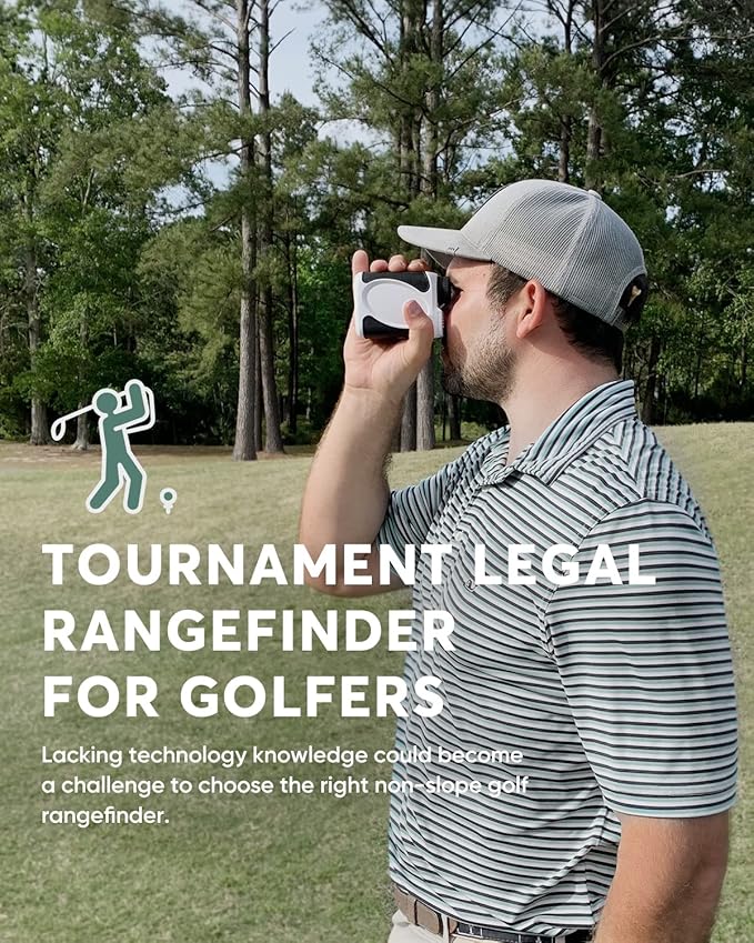 WOSPORTS Golf Rangefinder, 800/1200 Yards Laser Range Finder, High Precision Flag Lock with Pulse Vibration, Tournament Legal Rangefinder for Golfing and Hunting, Battery Included