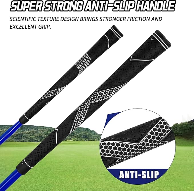 PGM Golf Swing Training Aid for Right-Handed Men and Women - Driver and Iron Weighted Swing Trainer Golf Club Click Stick for Strength Grip Tempo & Flexibility Training