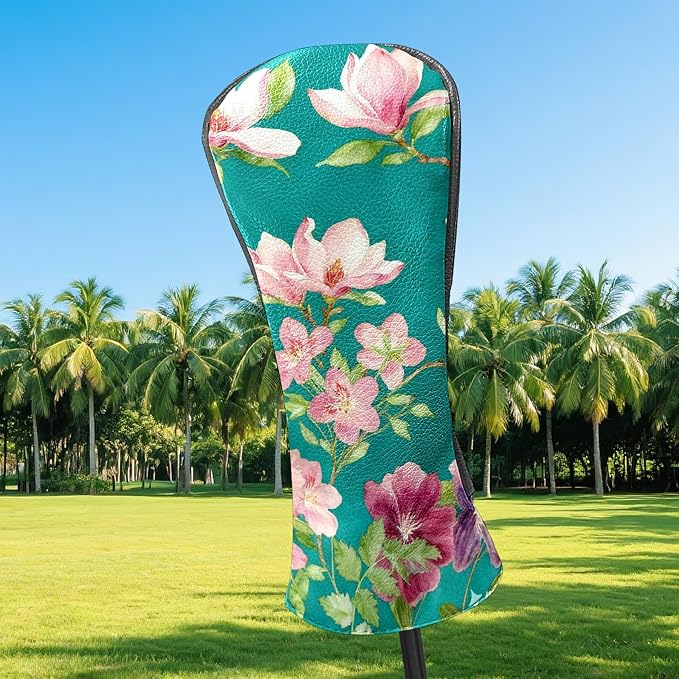 Golf Head Covers Leather Driver Headcover, Premium Golf Club Covers with Anti-Scratch Lining 1/3/5 Wood Head Covers for Golf Clubs for Women Men