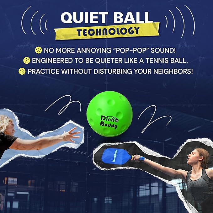 Kelso Pickleball, PU Foam Pickleball Balls for Reduced Noise, Enhances Hand-Eye Coordination, Indoor & Outdoor Use, Standard or Small Trainer-Sized Balls