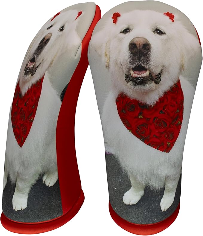 Custom Golf Driver Head Cover for Dogs – Personalized Pet Photo, Name & Text | Dog Lover Golf Gift | USA-Made Driver Headcover with Thick Foam Protection by BeeJos