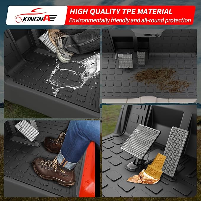Floor Mats Compatible with 2007-2016 Yamaha Drive (Gen1)/Adventurer/G29/YDR TPE All Weather Guard Protector for 2015 Drive Accessories