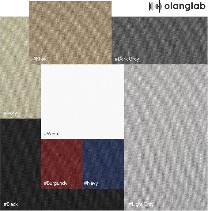 Olanglab Acoustic Panels 2 Pack, 48''x24'' Large Sound Panels, Fabric Wrapped Sound Proof Foam Panels for Walls, Sound Absorbing Panels for Recording Studio Acoustical Treatments (Dark Gray)