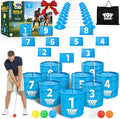 TOY Life Golf Game Set, 9 Holes Backyard Golf Bucket Game for Adults Family Kids, with Balls and Flag, Outdoor Indoor Backyard Practice Game for Beach, Yard, Camping and Lawn