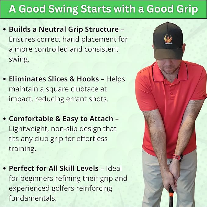 Golf Grip Training Aid Swing Training Aid for Proper Hand Placement & Grip Consistency Portable Golf Practice Tool for Improved Swing Rhythm & Accuracy Skill Levels
