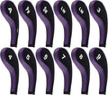 Andux Number Print Golf Iron Club Head Covers Long Neck with Zipper 12pcs/Set