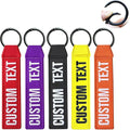 Personalized Keychain Tags, Double-Sided Embroidery Text Number Tag, ID Identifiers Labels with Clip for Women Men Travel Bag Suitcase Backpacks Keys, Baggage Tags to Quickly Spot Luggage Suitcase