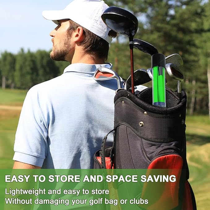 Golf Alignment Sticks 48" Collapsible Alignment Rods Golf Training Aid for Aiming, Putting, Swing Trainer, Golf Training Stick 2 Pack with Clear Tube Case