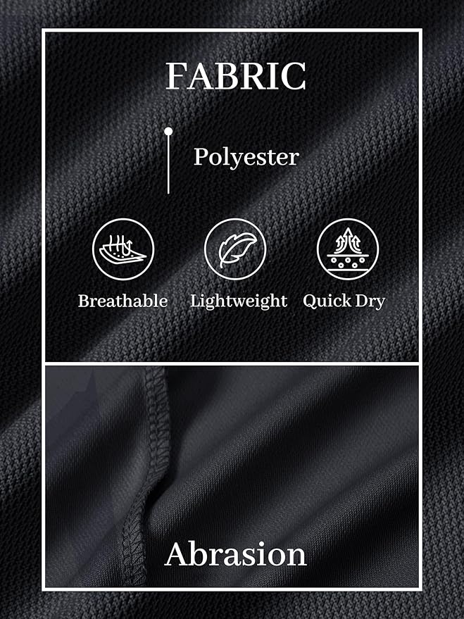 TACVASEN Mens Polo Shirts Short Sleeve Dry Fit Performance Breathable Golf Shirt with Collar Tennis Casual Business Work