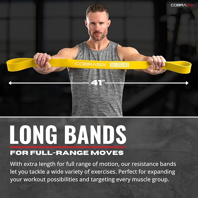Resistance Bands | Long Resistance Bands for Working Out | Pull-Up Bands for Strength Training, Physical Therapy, Stretching, WOD | Exercise Bands for Home Gym | Workout Bands | Men and Women
