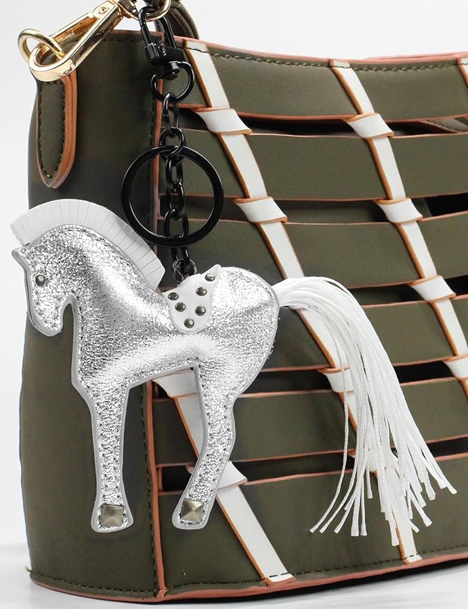 Horse Keychain, Hanging Charm Accessory for Purse, Bag and Backpacks Pony Key Chain for Women