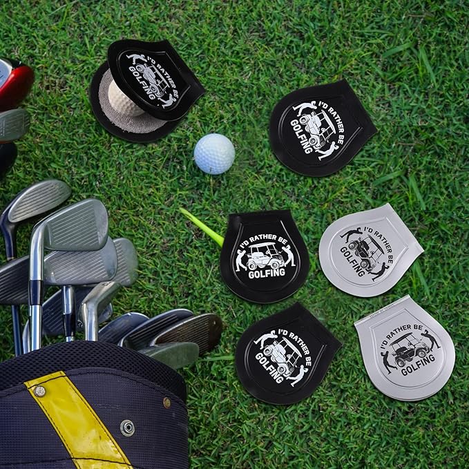 8 Count Golf Ball Towel Portable Cleaner Pocket Washer Pouch Golfing Accessories, Silver and Black, 4.1x3.7 Inch
