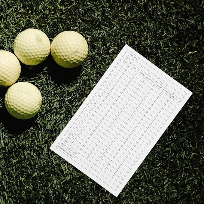 Baluue 30 Sheet Golf Scorecard, Coated Paper Scorecards, Essential Golf Scorekeeping Tools, Score Keeper Card Scorekeeper Accessory Tools
