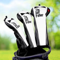 The Golf Father Golf Club Covers, Driver Fairway Hybrid Headcover, Funny Putter Cover Magnetic, Black & White Color Iron Covers,Golf Gifts for Men