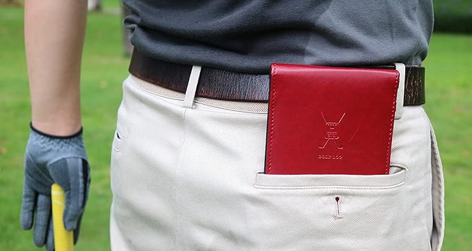 Handy Picks Leather Golf Scorecard Holder | Yardage Book Cover | Scorecard n Pencil Included