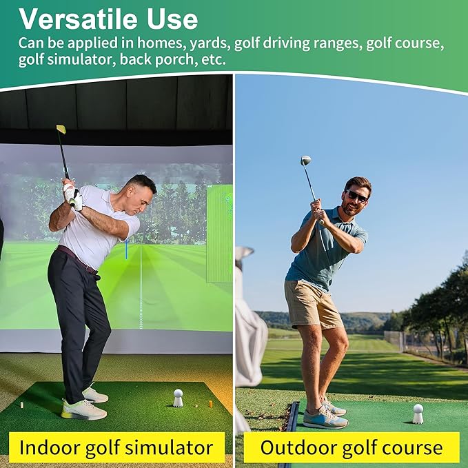 8 Pack ‌Simulator Golf Tees, TPU Unbreakable Material, Height from 1/4" to 2", Suitable for Indoor, Outdoor, Winter, Golf Mats, Turf and Driving Range