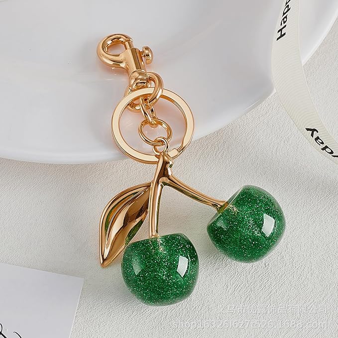 Fruit Bag Charm Purse Charms Keychain Strawberry Cherry Accessories Keychain For Women Birthday Valentine Day Gifts