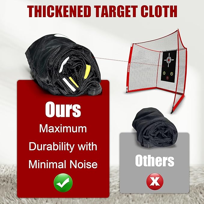 Golf Net with HD Simulator Screen 10 X 8 ft Golf Hitting Net Cage with Impact Screen & Target Cloth for Home Backyard Garage Swing Training Indoor Outdoor Use by DHUAFDD