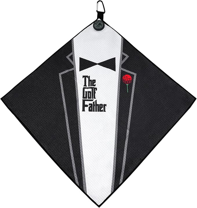 The Golf Father Golf Club Covers, Driver Fairway Hybrid Headcover, Funny Putter Cover Magnetic, Black & White Color Iron Covers,Golf Gifts for Men